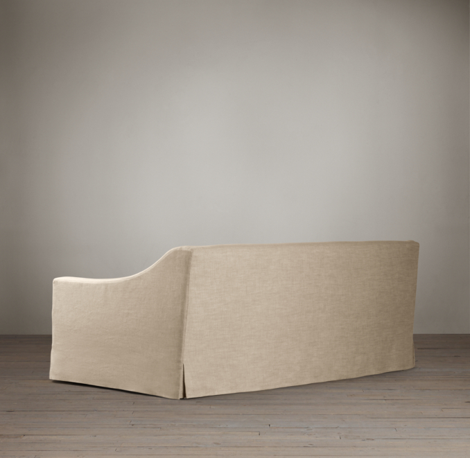 7' Belgian Classic Slope Arm Slipcovered Sofa