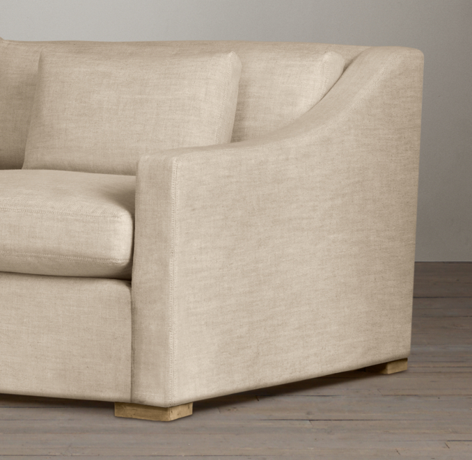 7' Belgian Classic Slope Arm Upholstered Sofa