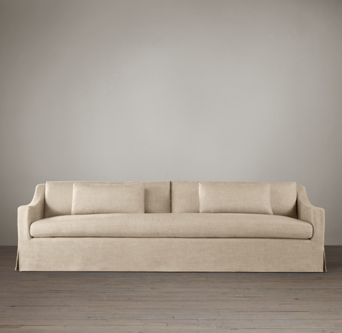 9' Belgian Classic Slope Arm Slipcovered Sofa