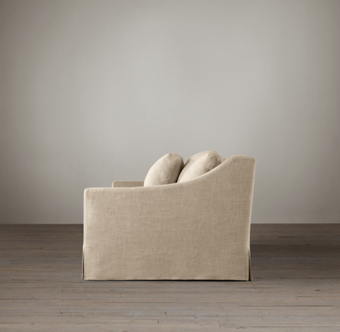 9' Belgian Classic Slope Arm Slipcovered Sofa