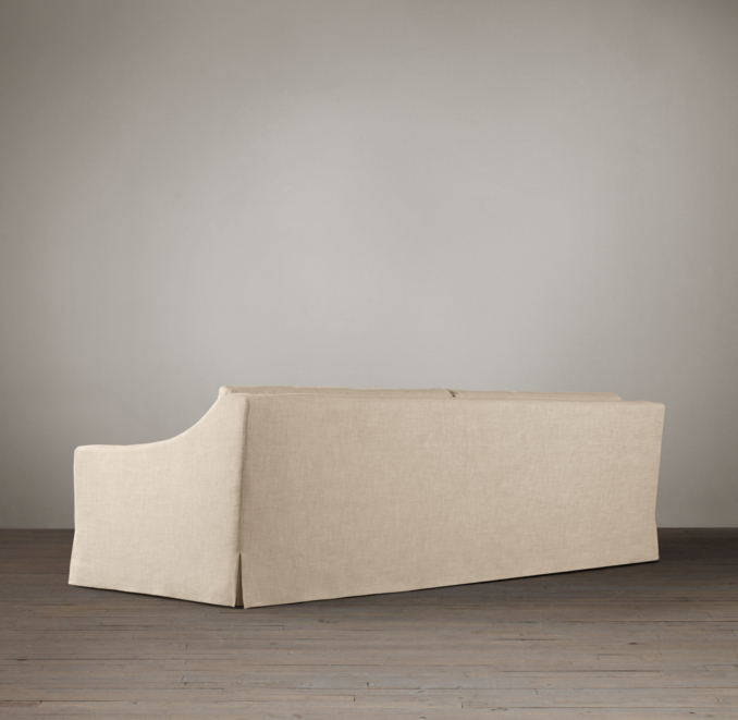 9' Belgian Classic Slope Arm Slipcovered Sofa