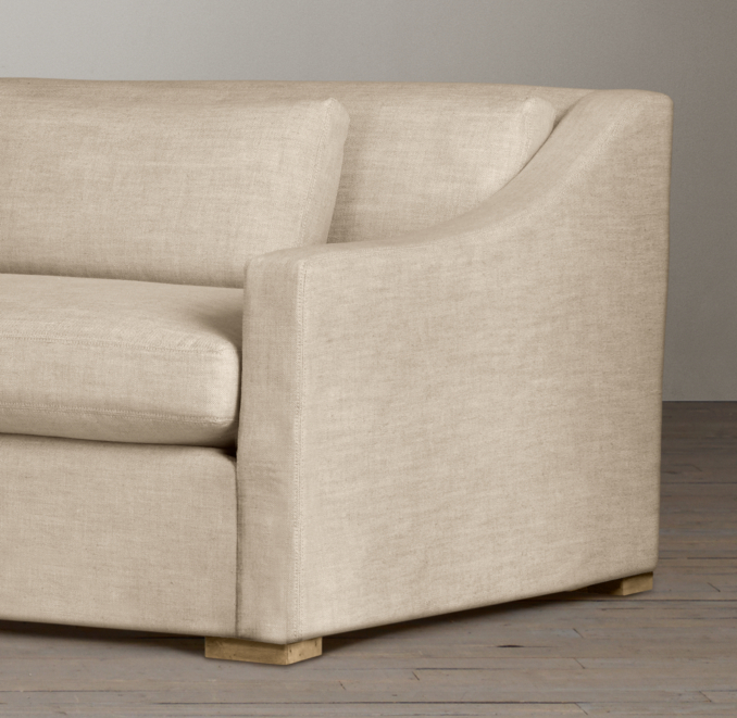 9' Belgian Classic Slope Arm Upholstered Sofa