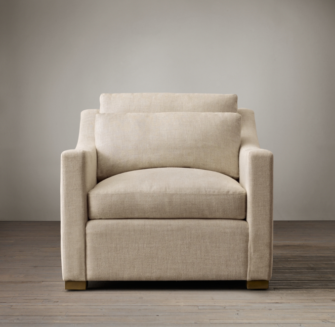 Belgian Classic Slope Arm Upholstered Chair