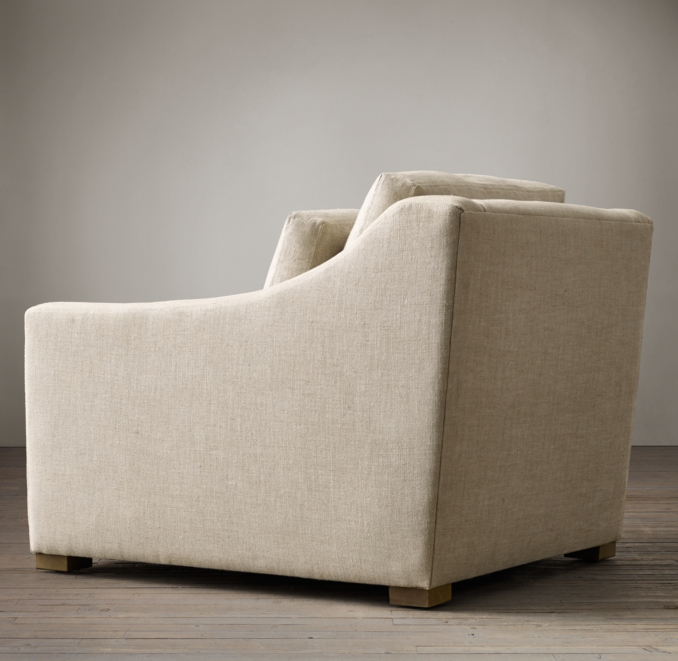 Belgian Classic Slope Arm Upholstered Chair
