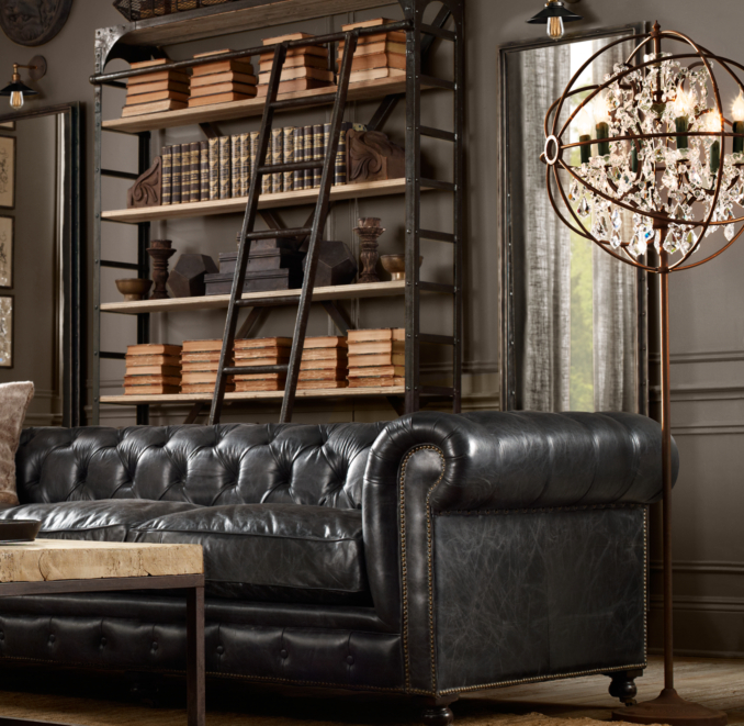 Antiqued Riveted Mirror