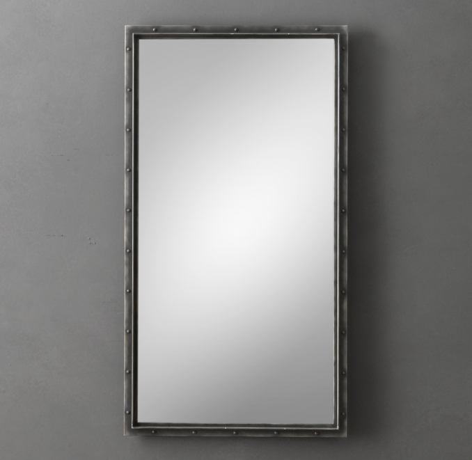 Antiqued Riveted Mirror
