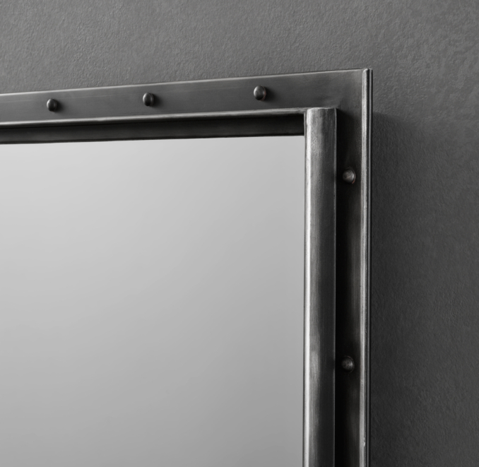 Antiqued Riveted Mirror