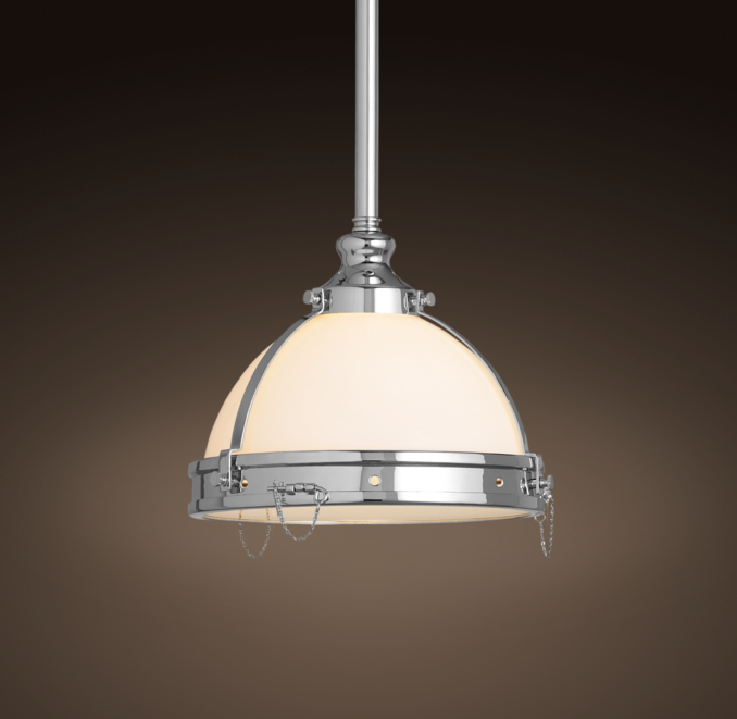 Clemson Classic Pendant 8" Polished Chrome