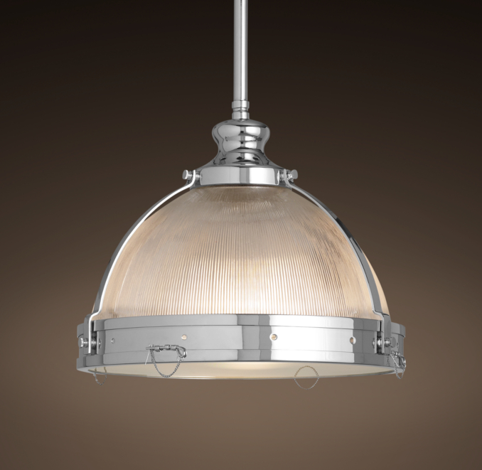Clemson Pendant 14" Polished Chrome