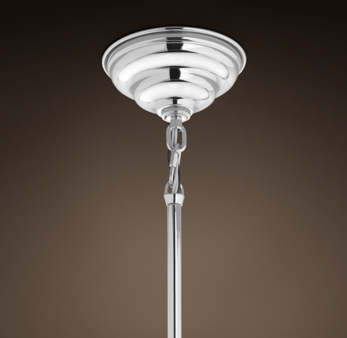 Clemson Classic Double Pendant 8" Polished Chrome