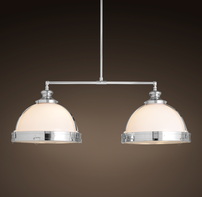 Clemson Classic Double Pendant 18" Polished Chrome
