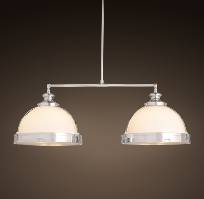 Clemson Classic Double Pendant 18" Polished Nickel