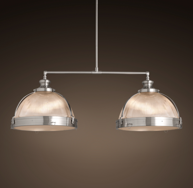 Clemson Double Pendant 18" Satin Nickel