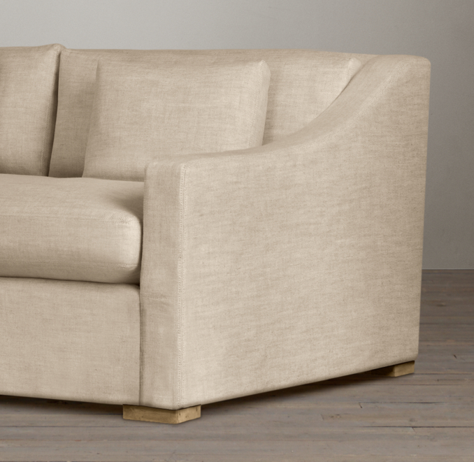 6' Belgian Classic Slope Arm Upholstered Sofa