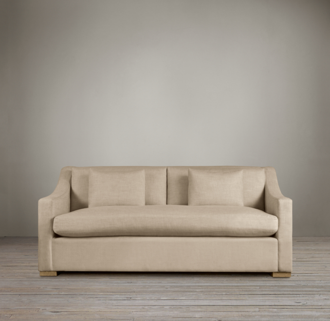 6' Belgian Classic Slope Arm Upholstered Sofa