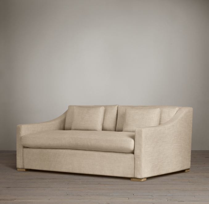 6' Belgian Classic Slope Arm Upholstered Sofa