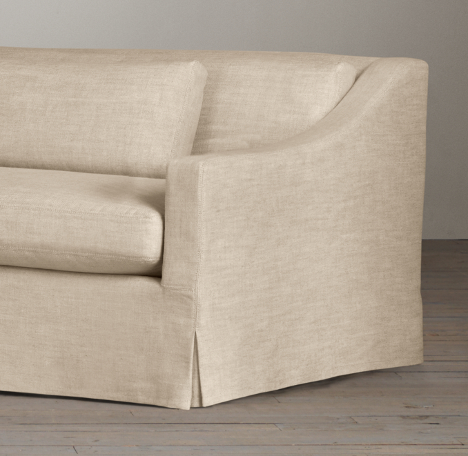 10' Belgian Classic Slope Arm Slipcovered Sofa