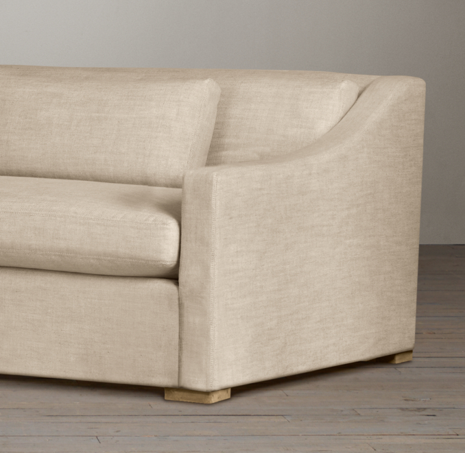 10' Belgian Classic Slope Arm Upholstered Sofa