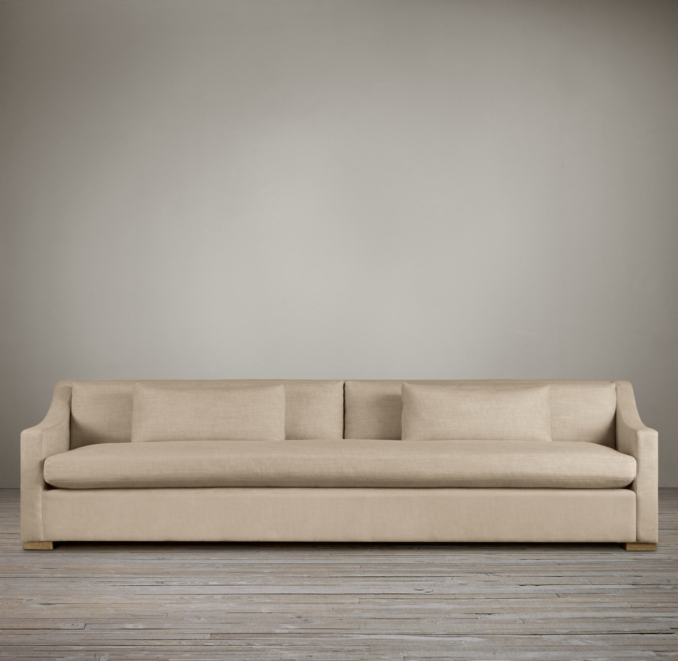 10' Belgian Classic Slope Arm Upholstered Sofa