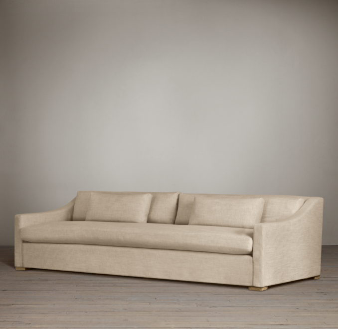 10' Belgian Classic Slope Arm Upholstered Sofa
