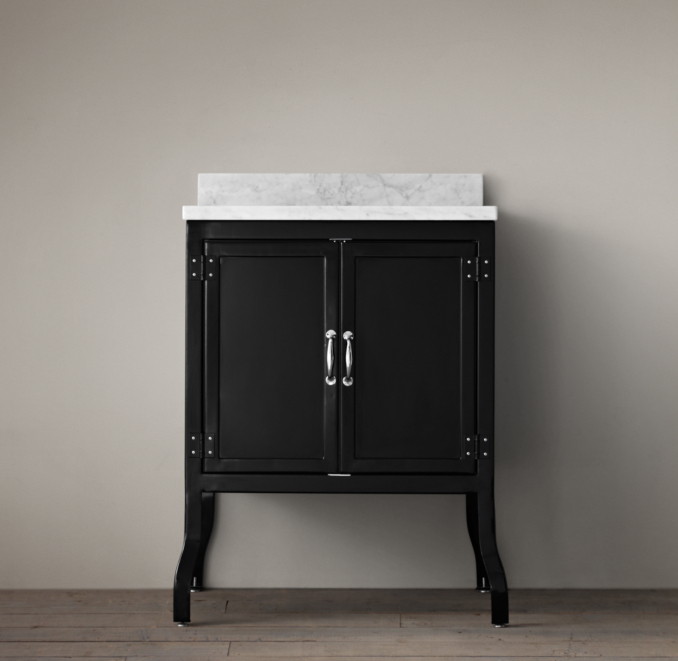 Pharmacy Powder Room Vanity Sink Base