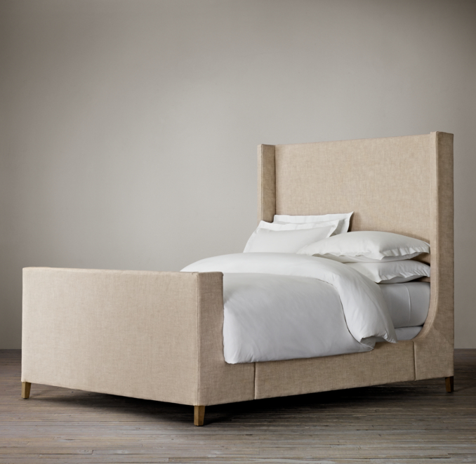 Grayson Upholstered Sleigh 66" Bed 