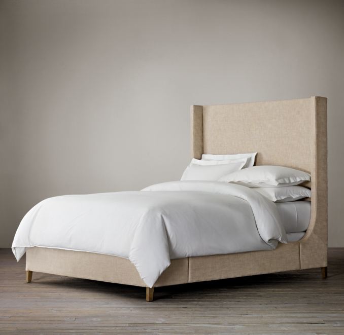 Grayson Upholstered Sleigh 66" Bed without Footboard