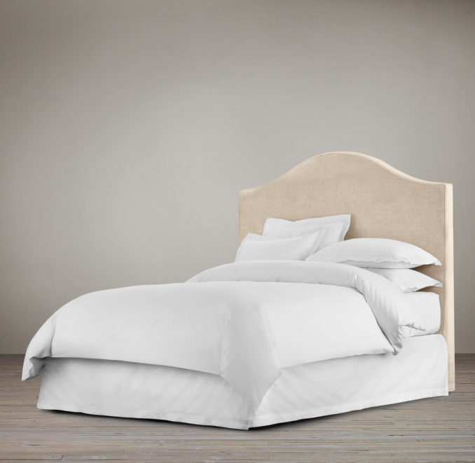 Belgian Slipcovered Camelback 68" Headboard