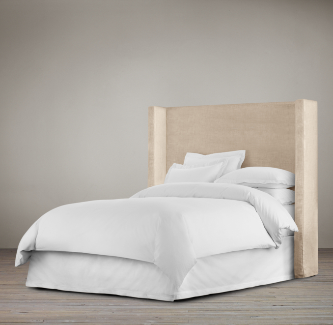 Belgian Slipcovered Shelter 68" Headboard