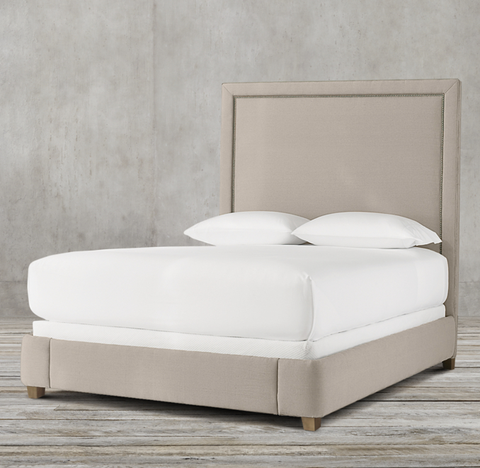 Wallace Upholstered 68" Bed With Nailheads