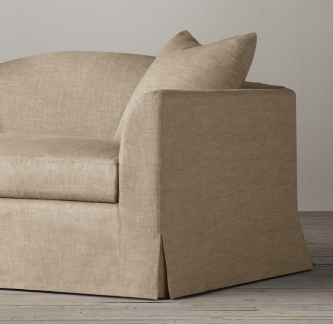 6' Belgian Camelback Slipcovered Sofa