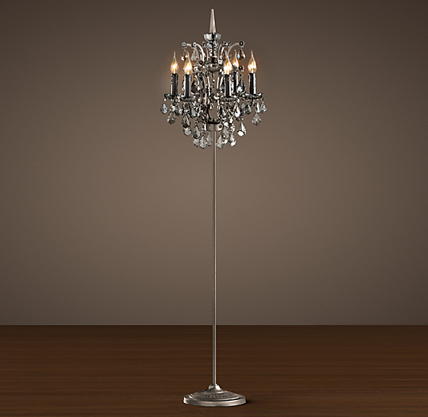 19th C. Rococo Iron & Crystal Floor Lamp Smoke | Floor Lighting ...