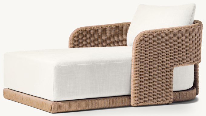 Shown in Clay. Cushion covers (sold separately) shown in White Perennials&#174; Performance Textured Linen Weave.