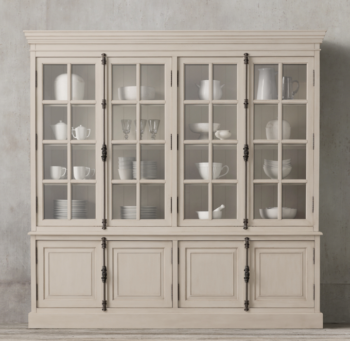 French Casement Wide Sideboard & Hutch