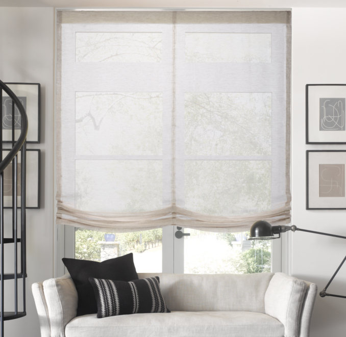 Belgian Sheer Linen Relaxed Roman Shade