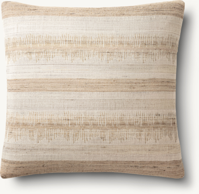 22" x 22" pillow cover shown in Sand/Natural.