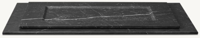 Shown in Black Marquina Marble.