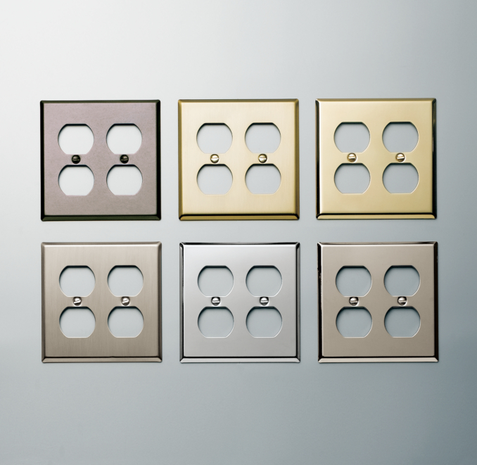 Metal Double Socket Plate