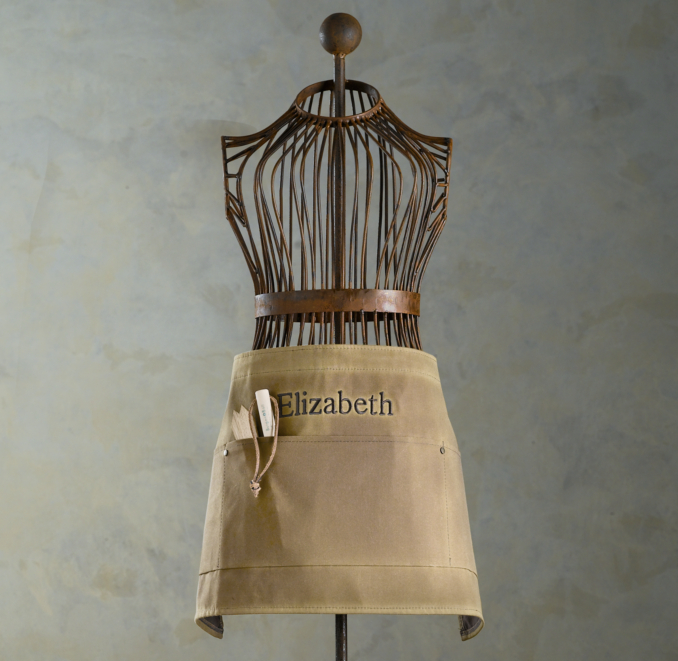 Monogrammed English Garden Waist Apron