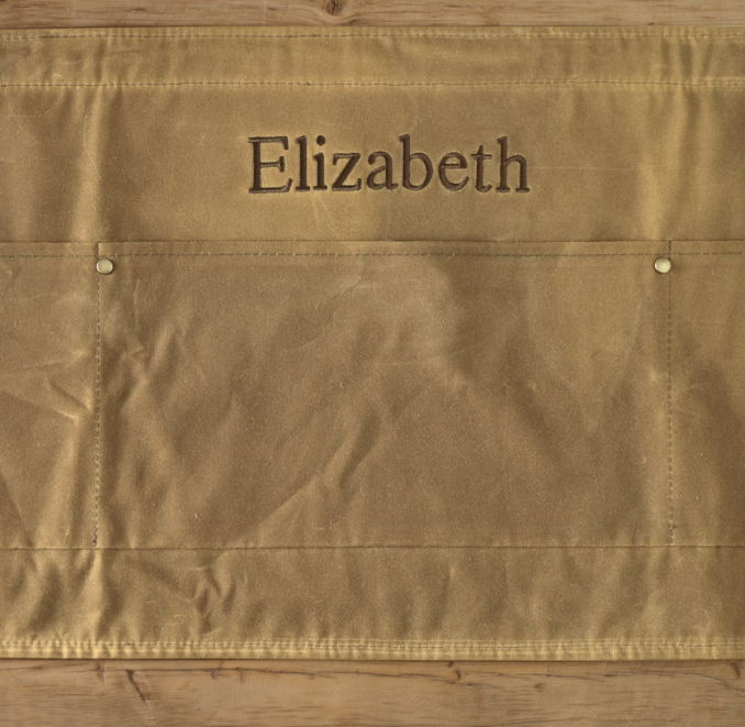Monogrammed English Garden Waist Apron
