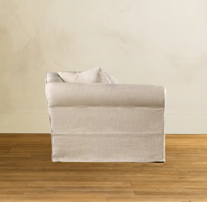 Camelback Upholstered Swivel Chair