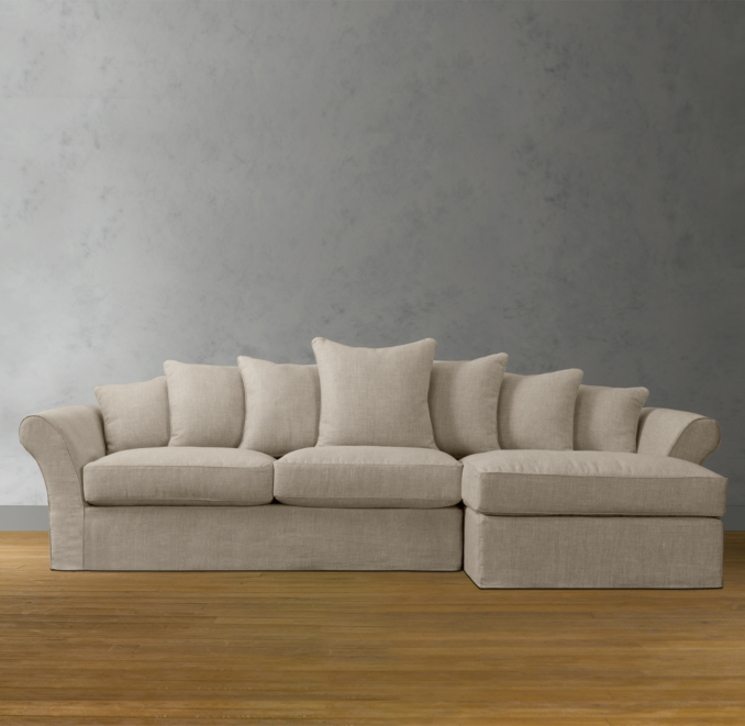 Camelback Upholstered Sofa Chaise Sectionals