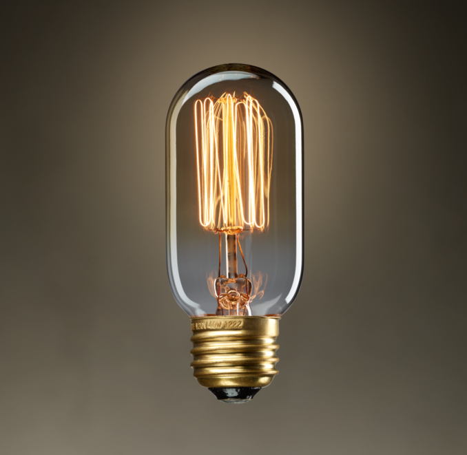 Vintage Squirrel Cage Tube 40W Filament Bulb