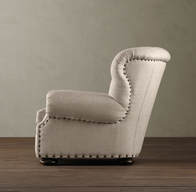 Churchill Upholstered Chair with Nailheads