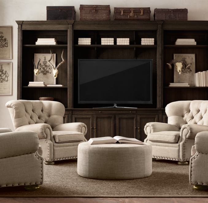 Churchill Upholstered Chair with Nailheads