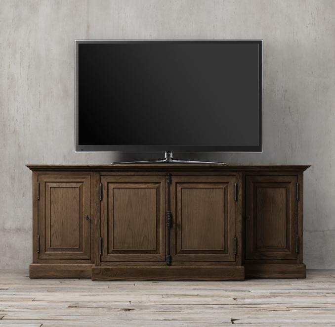 French Panel 80" Closed Media Console