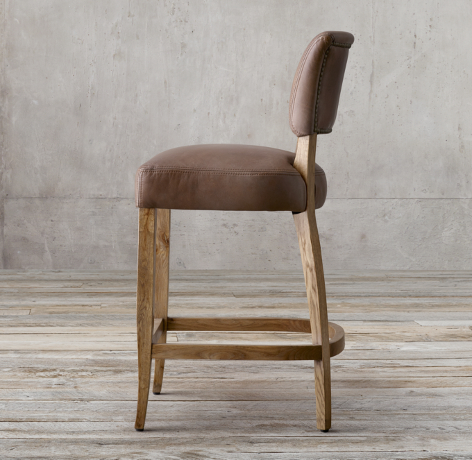 Adèle Leather Counter Stool
