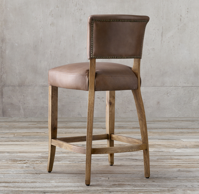 Adèle Leather Counter Stool