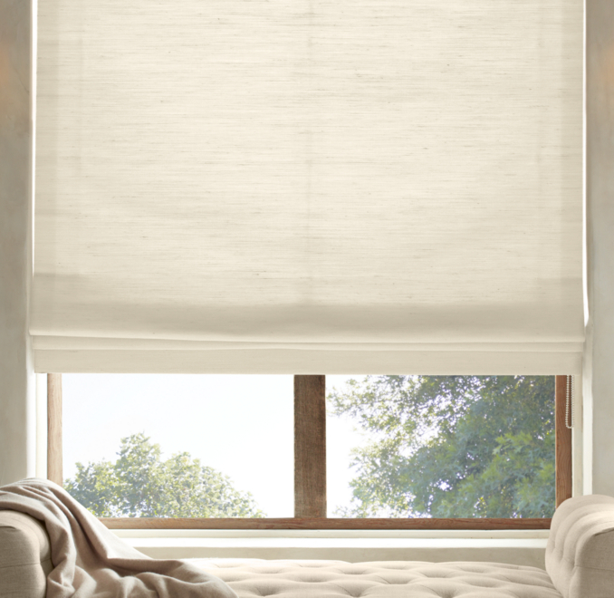 Burlap Flat Roman Shade
