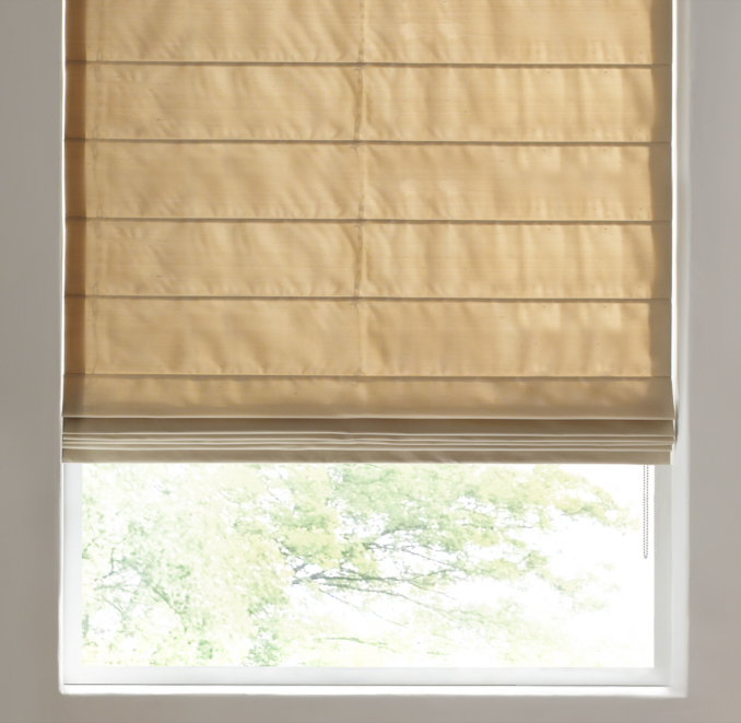 Thai Silk Solid Tailored Roman Shade